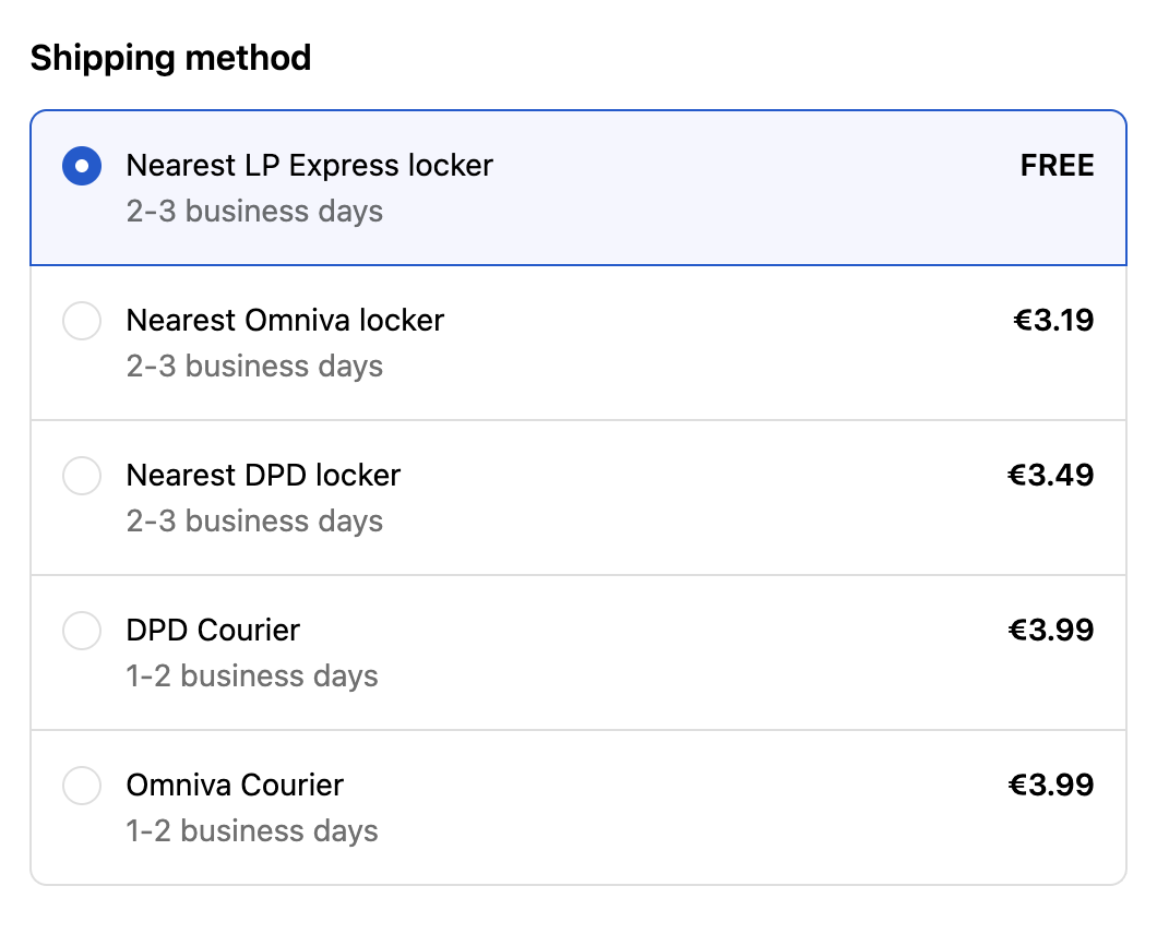 Custom shipping methods – Shopify Basic plan
