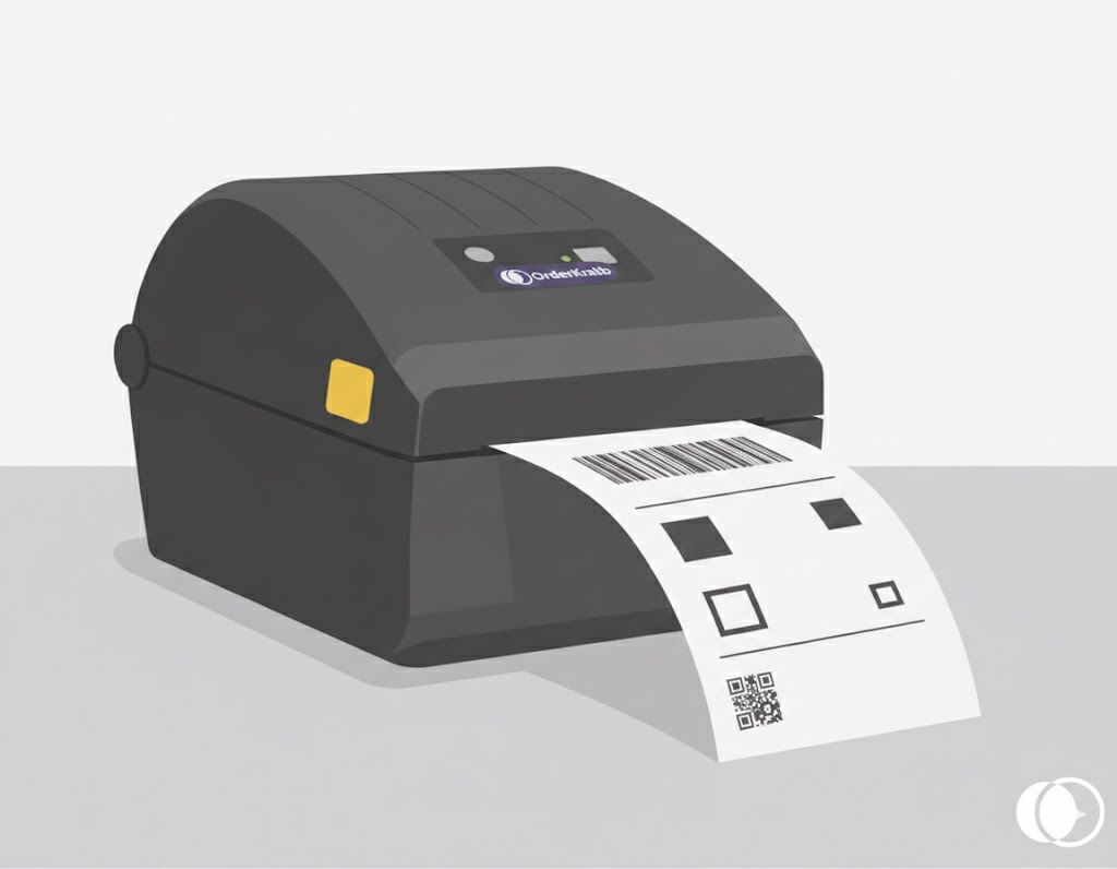 A label printer printing shipping labels